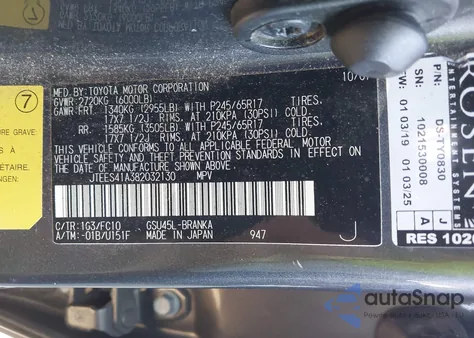 2008 Toyota Highlander z USA, uszkodzony, nr VIN JTEES41A382032130